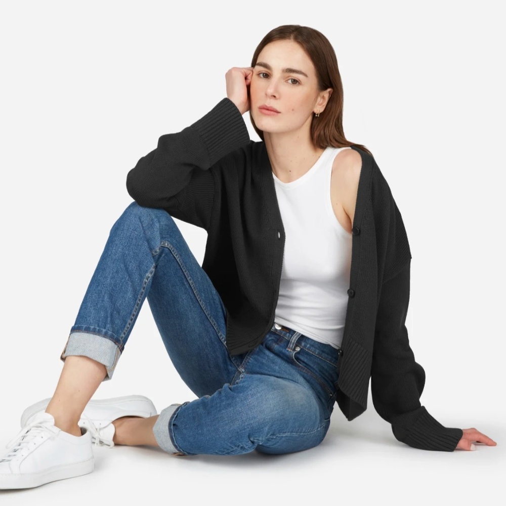 Everlane Cotton Square Cardigan